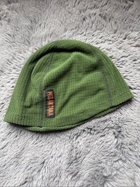 Melanzana Hat Micro Grid Toque Fleece Medium Green Made In USA Leadville CO